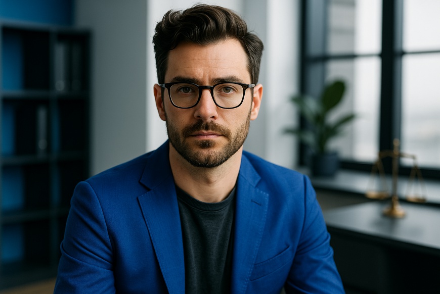 Portrait of Max H. Hacker, entertainment and digital media attorney